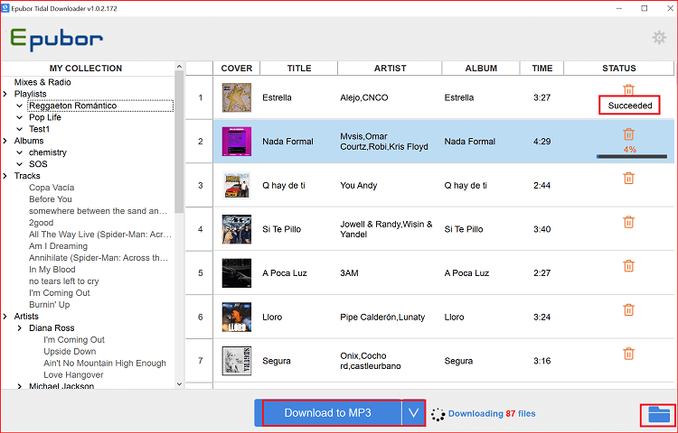 convert tidal to mp3 successfully