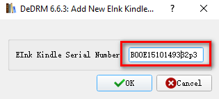 fill in kindle serial no.