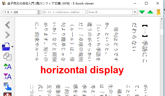 horizontal display