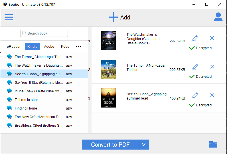 remove Kindle DRM with Epubor Ultimate